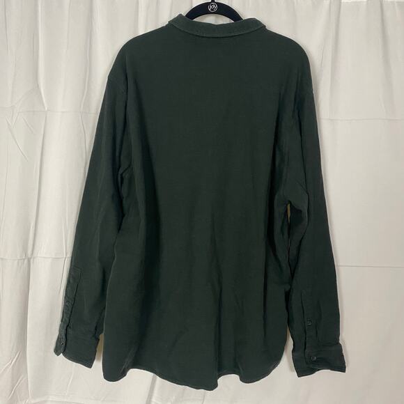 32 Degrees Heat XXL Cozy Button-Up Shirt Black Stretch Cotton Blend Long Sleeve - Picture 3 of 10